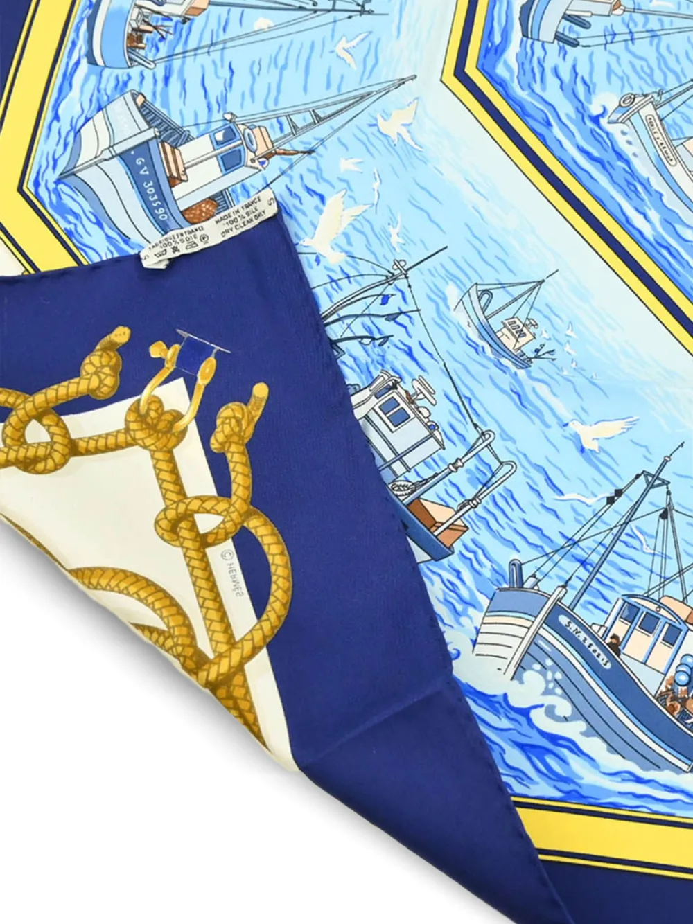 Pre-owned Hermes 1990-2000s Retour De Peche Scarf