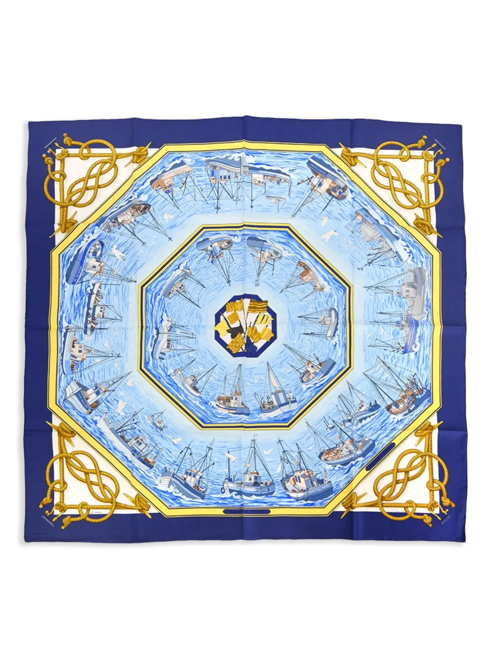 Pre-owned Hermes 1990-2000s Retour De Peche Scarf