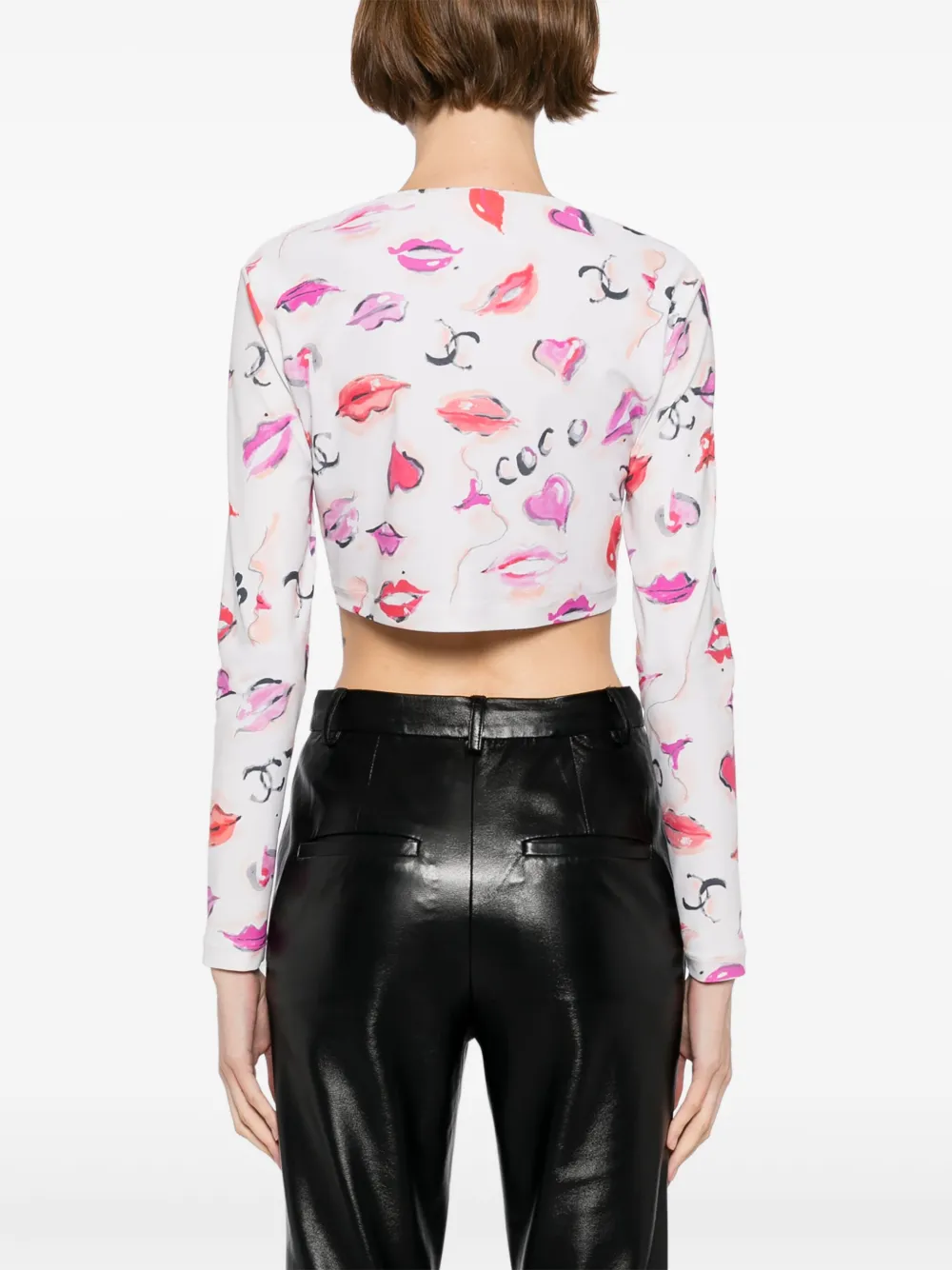Pre-owned Chanel 1990-2000s Lipstick-printed T-shirt