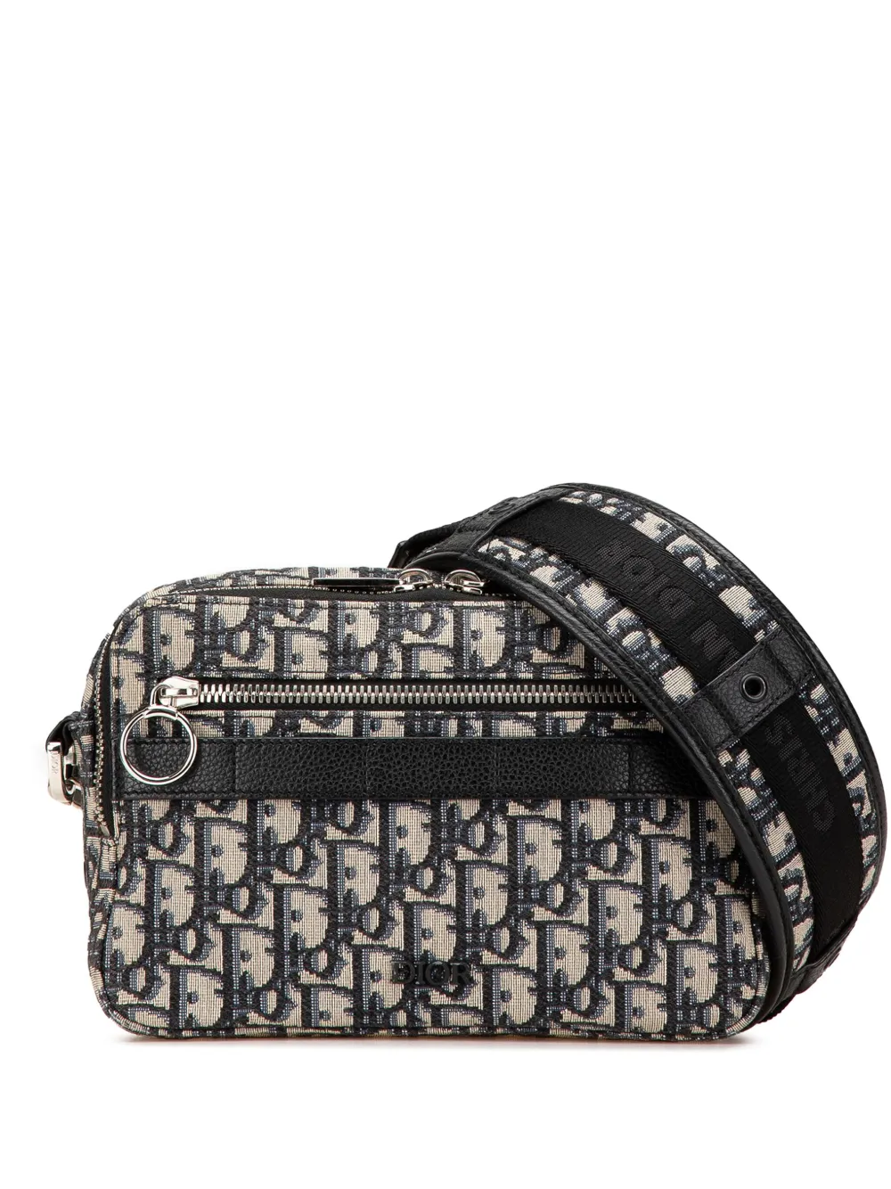 Christian Dior Pre-Owned 2020 オブリーク キャンバス サファリ ショルダーバッグ - ブルー Christian Dior Pre-Owned 2020 オブリーク キャンバス サファリ ショルダーバッグ - ブルー