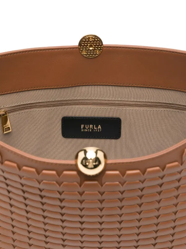 Furla レザーショルダーバッグ | ブラウン | FARFETCH JP