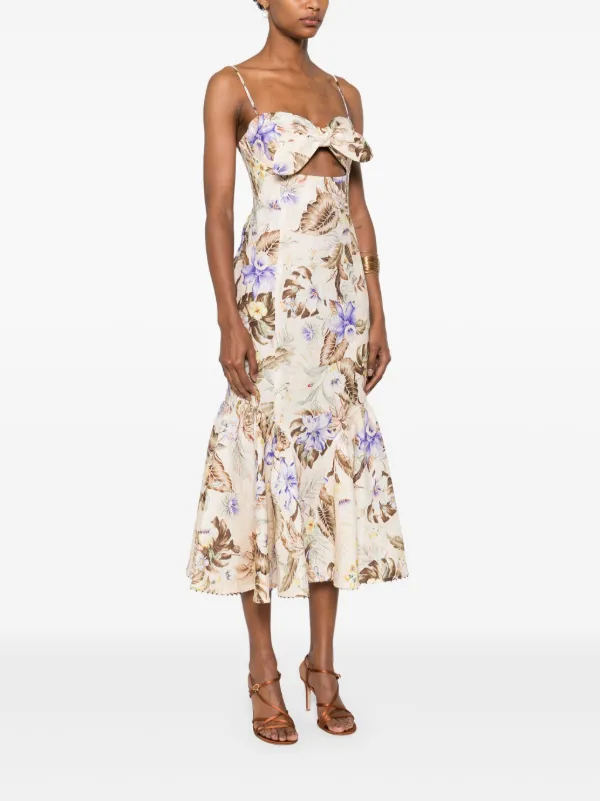 ZIMMERMANN Coco Midi Dress | Neutrals
