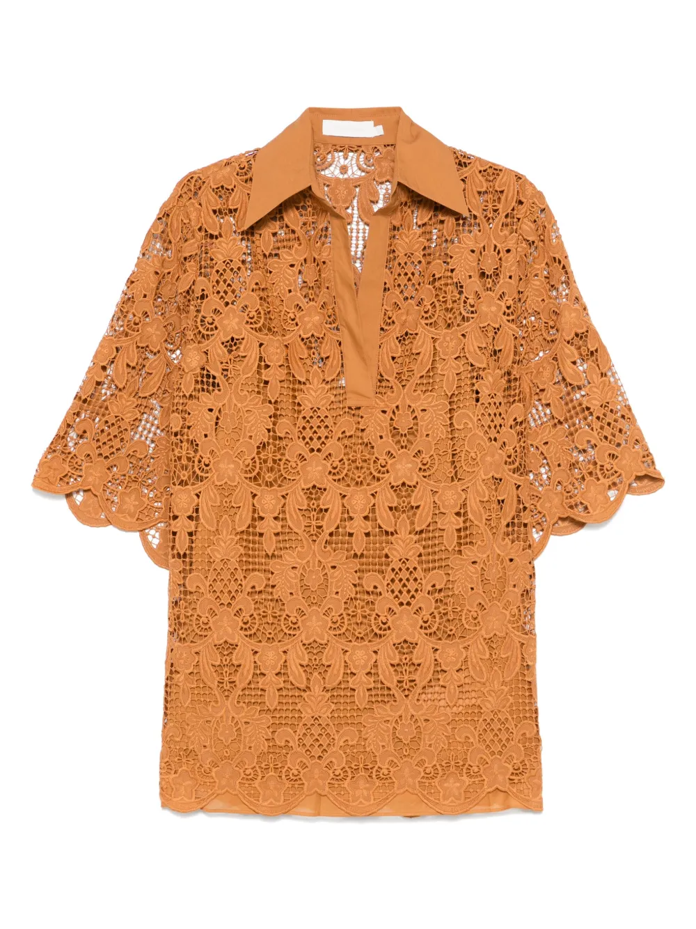 ZIMMERMANN Blouse met borduurwerk Bruin