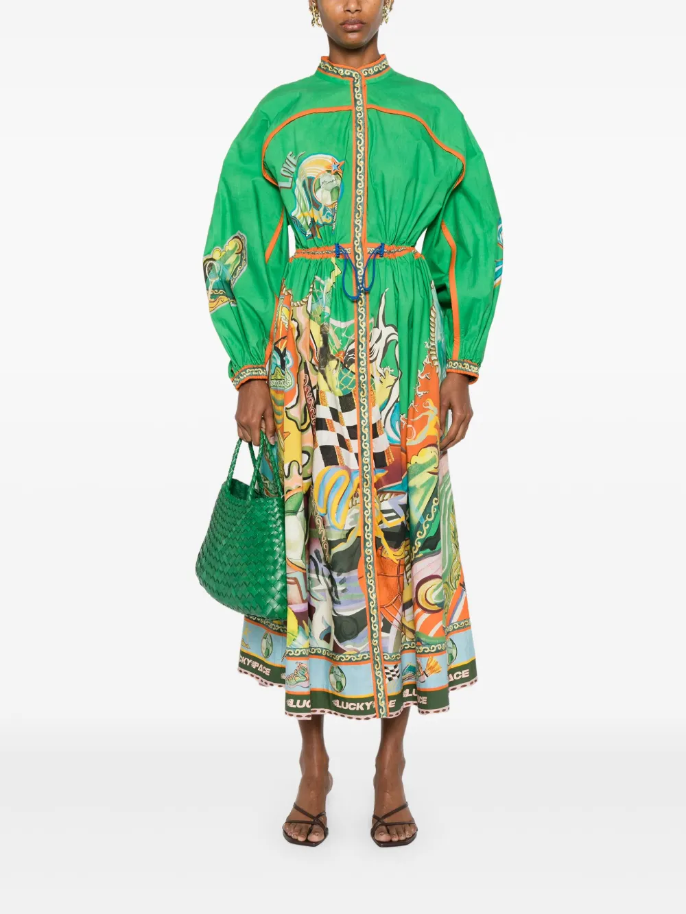 ALEMAIS Lucky Pace blousejurk - Groen