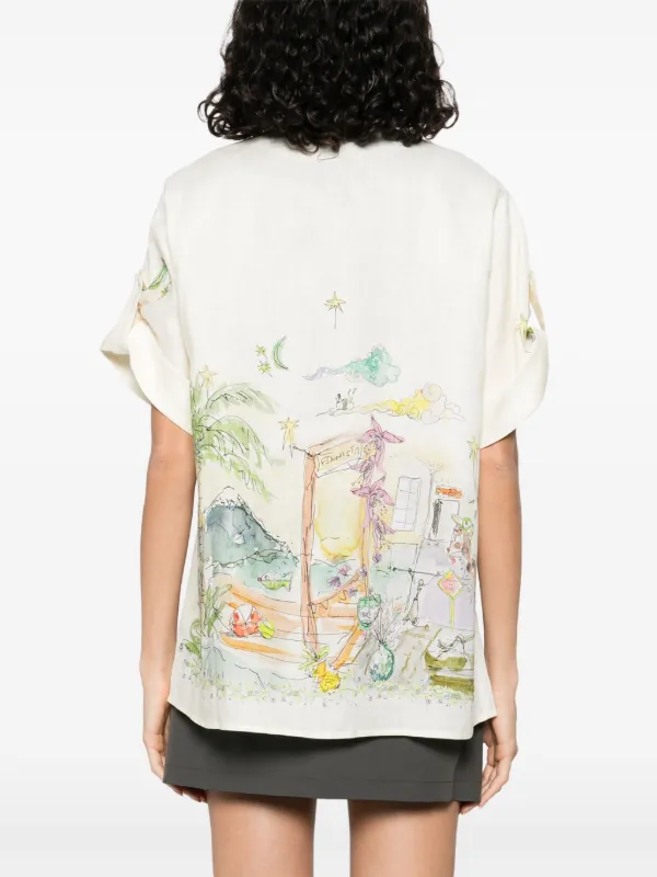 Tシャツ・カットソー Alemais Whimsical Graphic-Print Shirt Alemais Whimsical Graphic-Print Shirt | ShopSimon