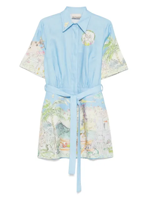 ALEMAIS graphic-print mini dress