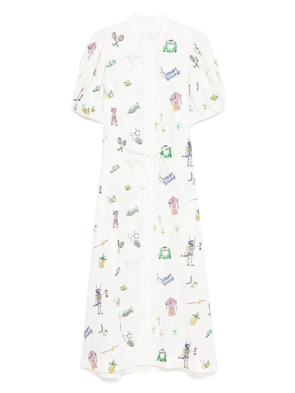 ALEMAIS Salve Terrah midi dress | White | Image 1