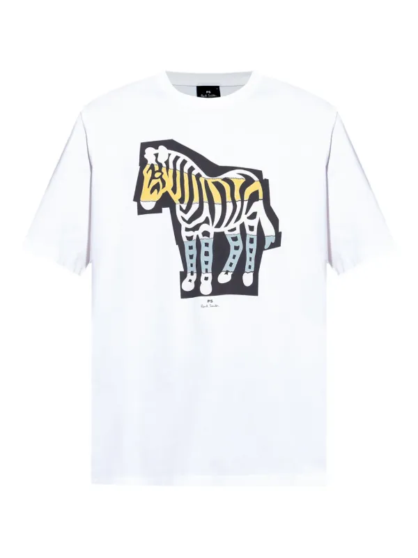 PS Paul Smith ゼブラ グラフィック Tシャツ | ホワイト | FARFETCH JP
