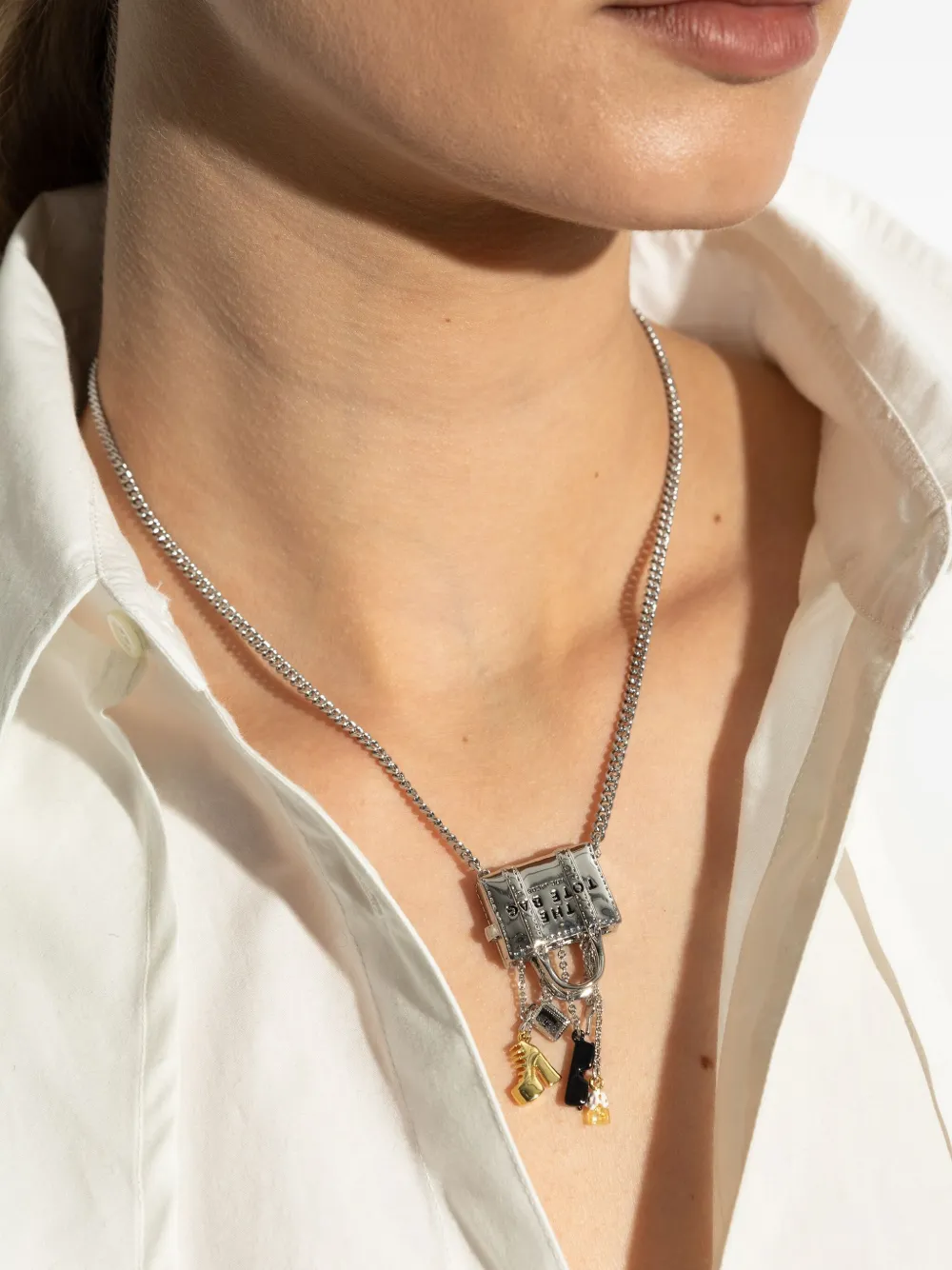 Marc Jacobs chain-link pendant necklace - Zilver
