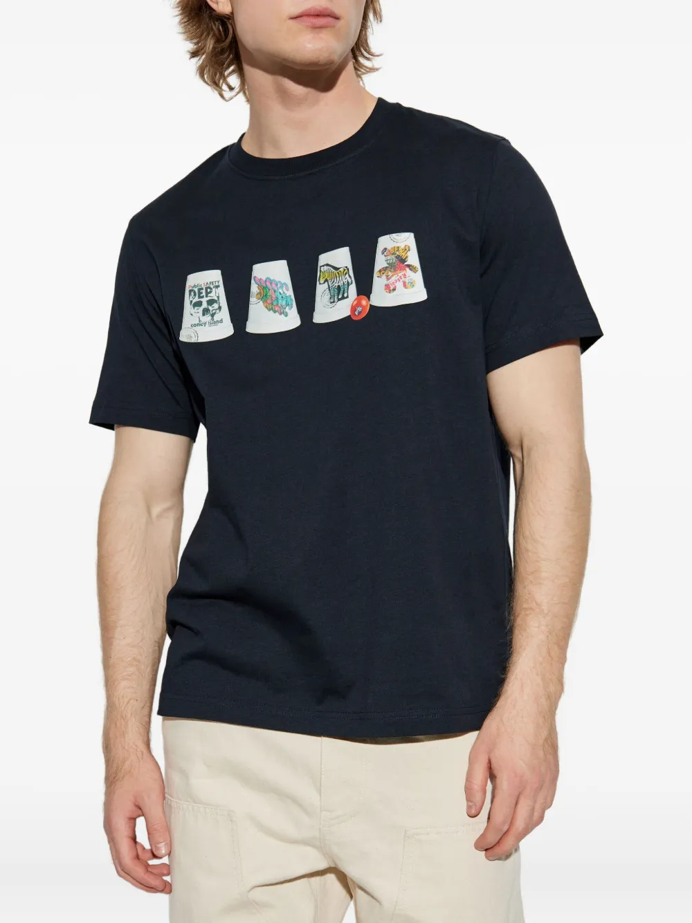PS Paul Smith T-shirt met grafische print Blauw