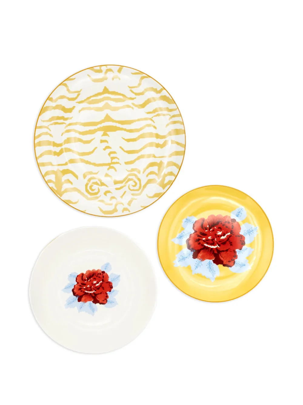 Lisa Corti Indian Tiger plate set | Yellow | Image 1