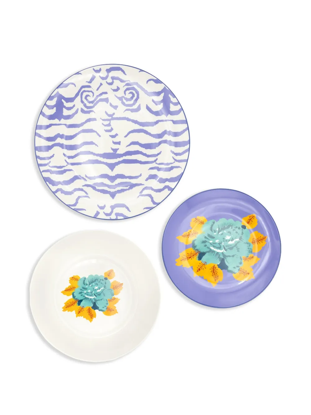 Lisa Corti Indian Tiger plate set | White | Image 1