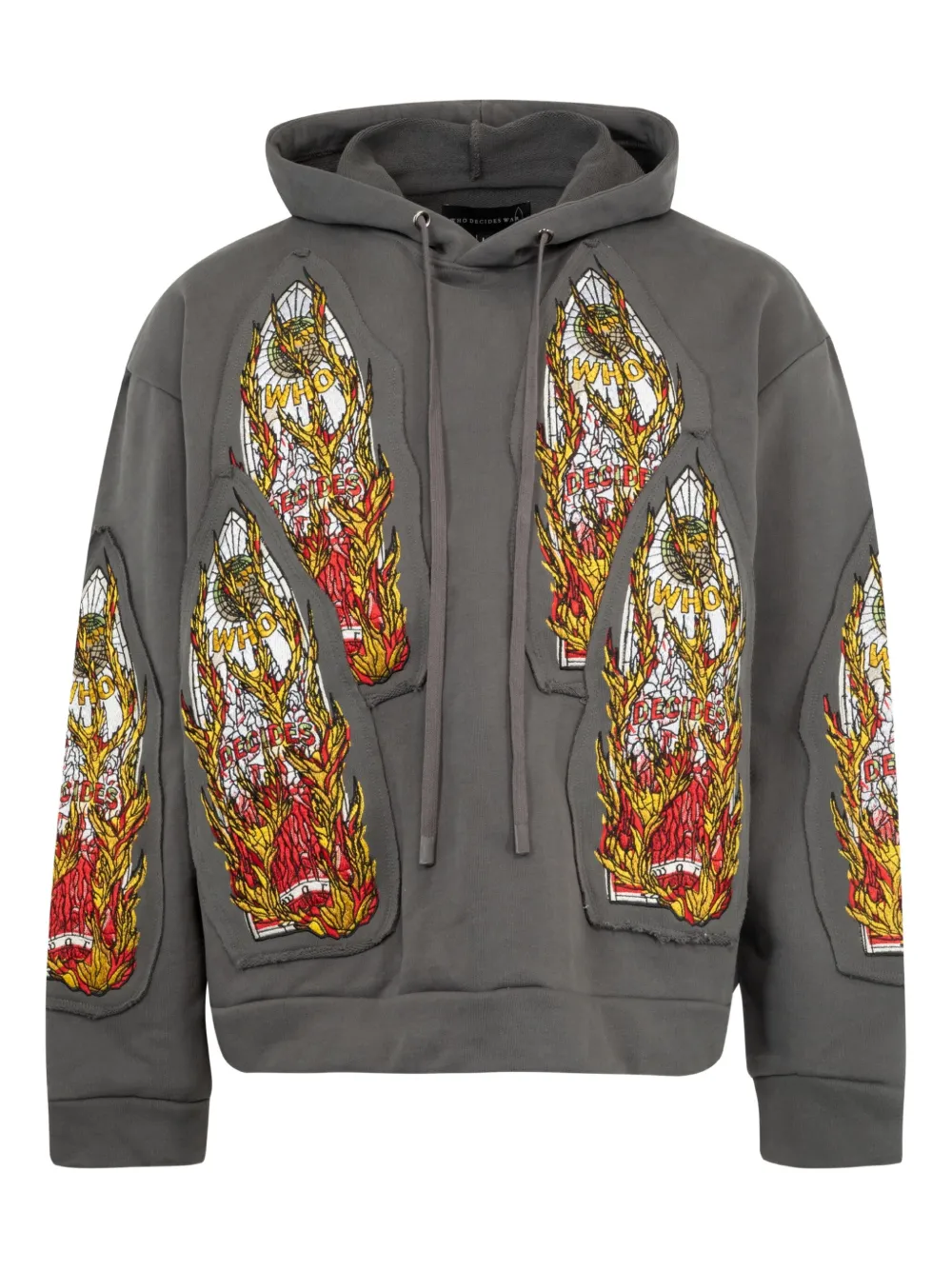 Who Decides War hoodie con estampado gráfico | gris | Image 1