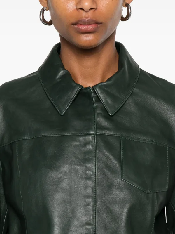 Paloma Wool Leather Jacket | Green | FARFETCH