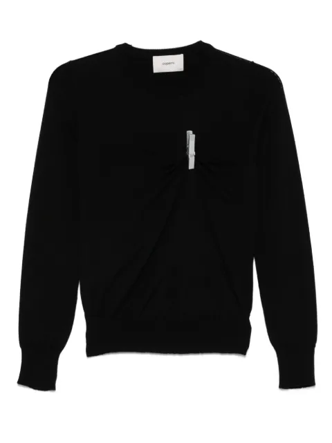 Coperni clip-detail fine-knit jumper