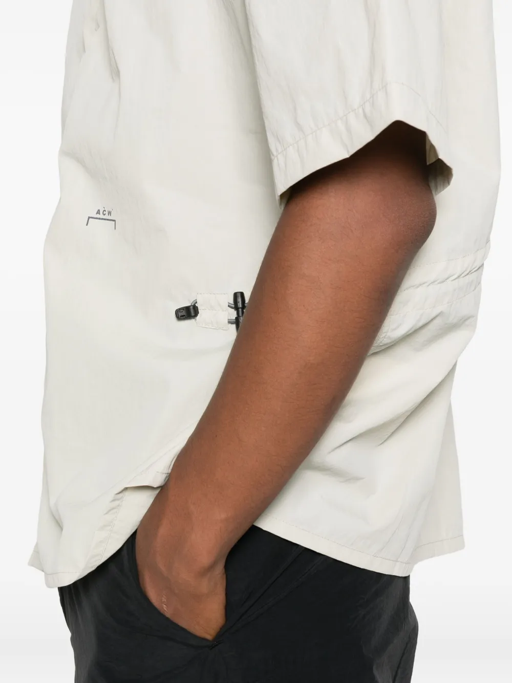 A-COLD-WALL* button-fastening embellished shirt Beige