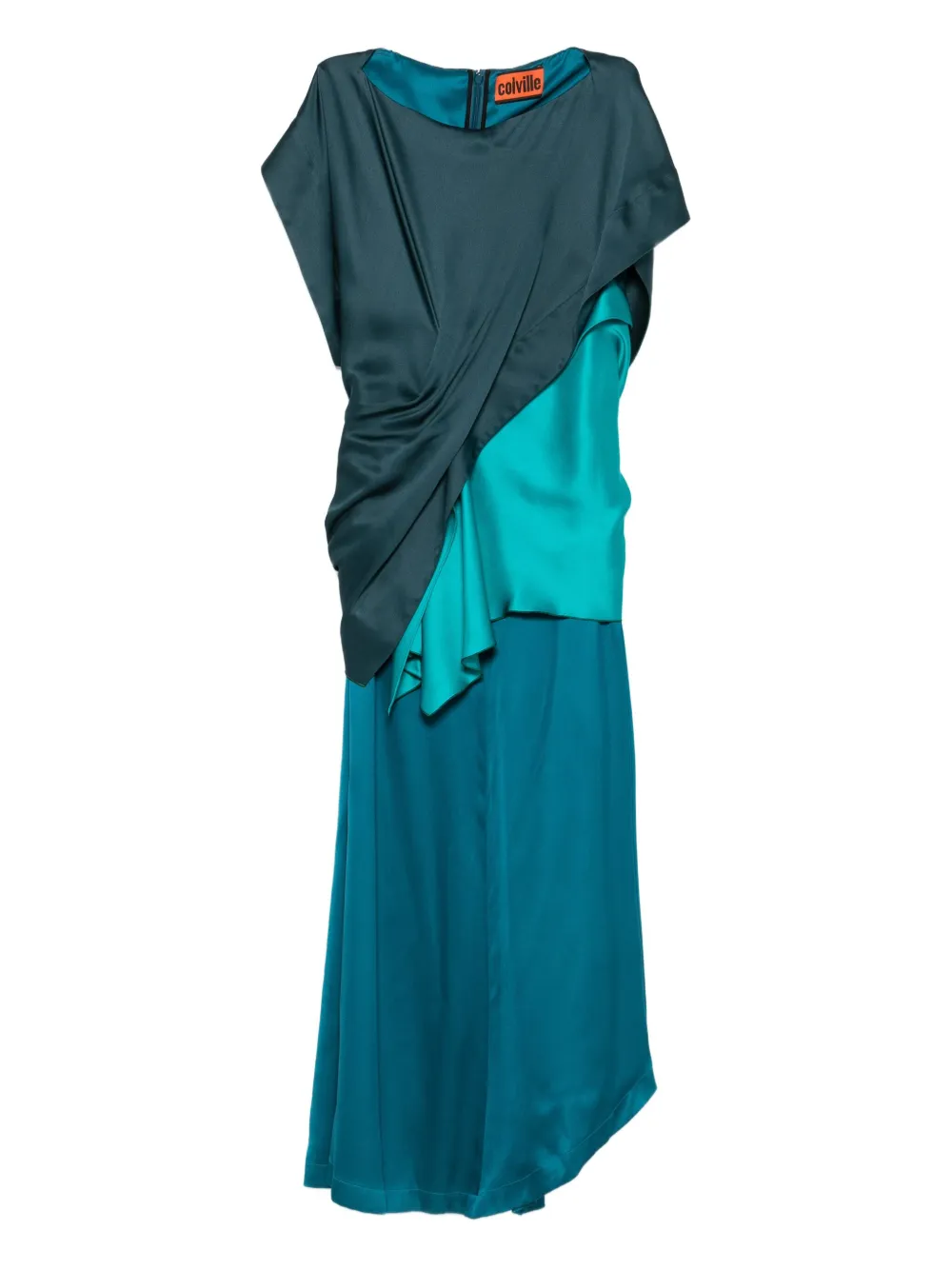 Seung draped silk dress