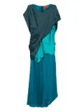 colville Seung draped silk dress - Green
