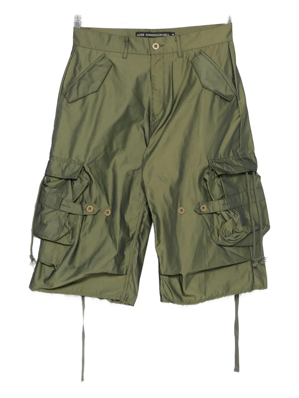 Andersson Bell Nadrin Multi-pocket Cargo Shorts In Green
