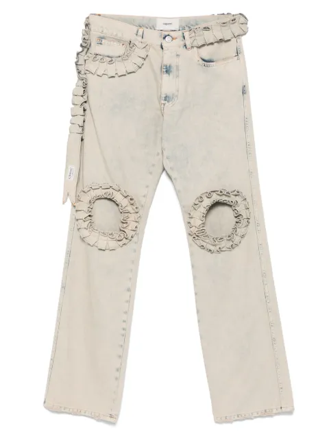 Coperni ruffle-detail boyfriend jeans