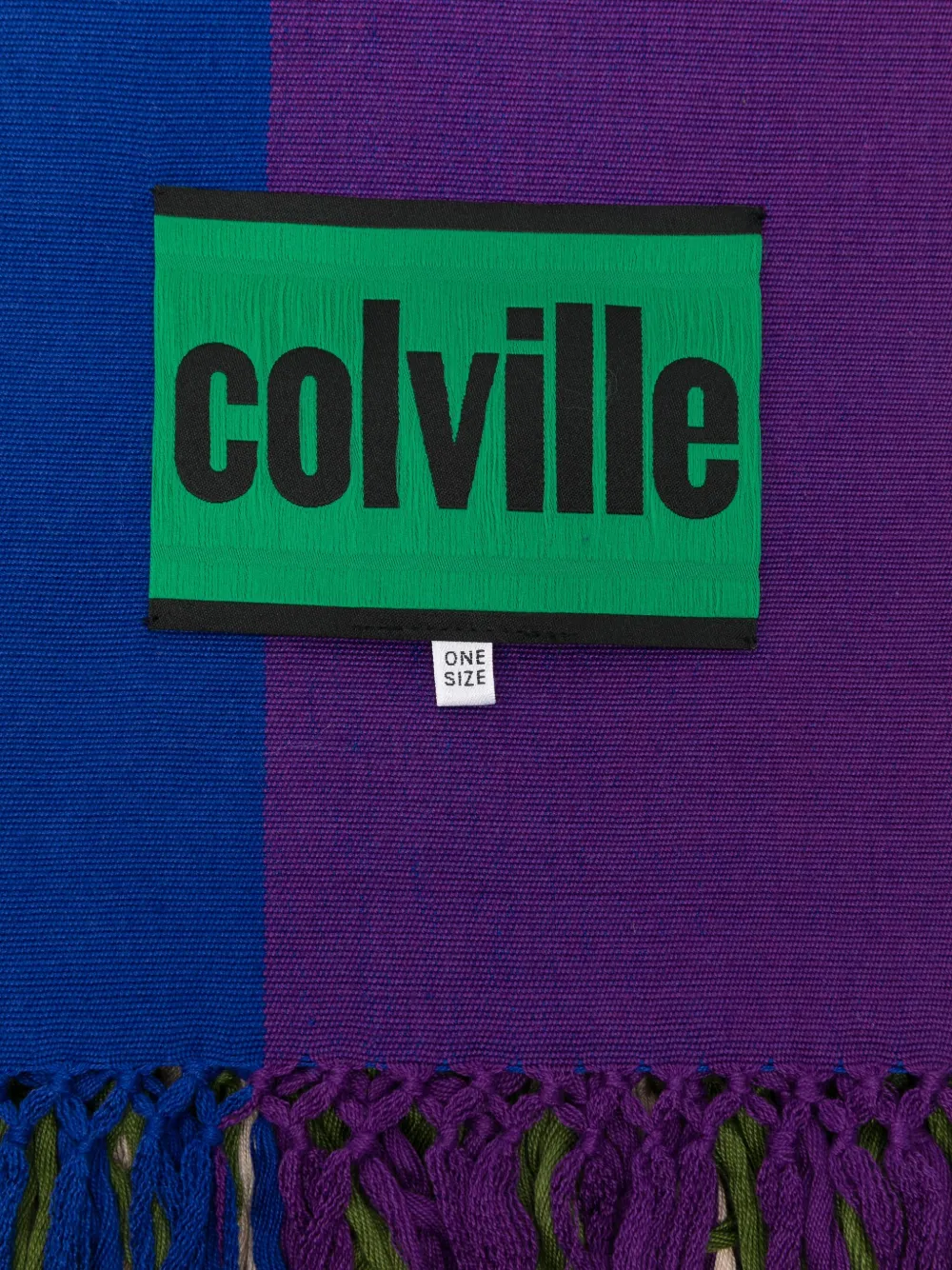 Colville Cristobal tweekleurige sjaal met franje - Groen