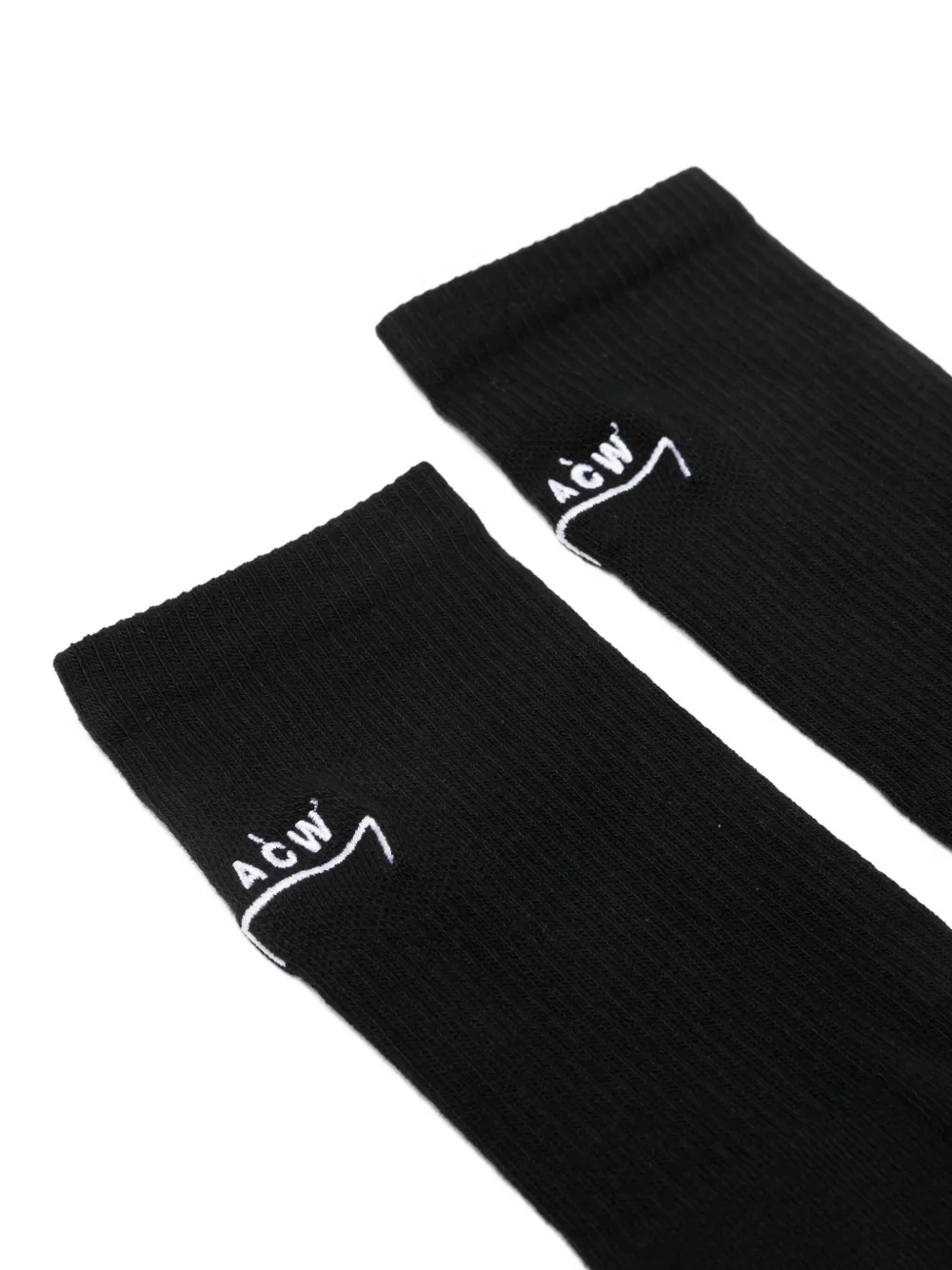 A-COLD-WALL* logo-embroidered socks Zwart