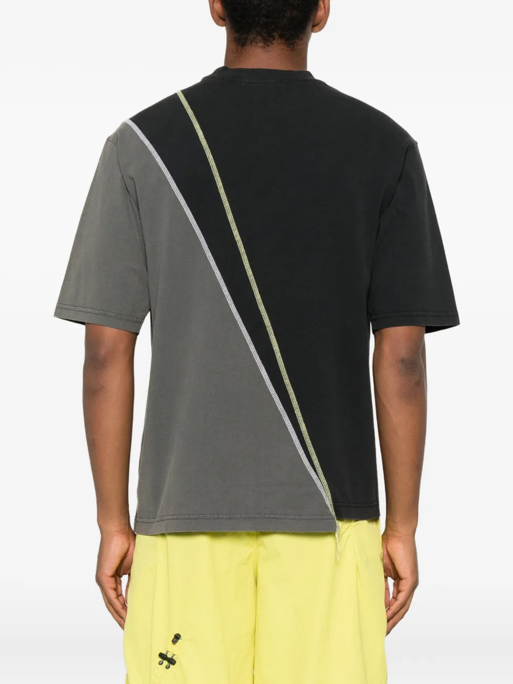 A-COLD-WALL* Spliced panelled T-shirt Zwart