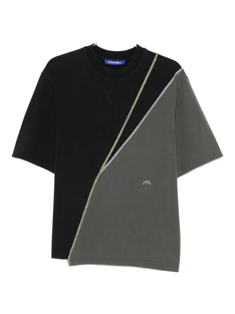 A-COLD-WALL* Spliced panelled T-shirt Zwart