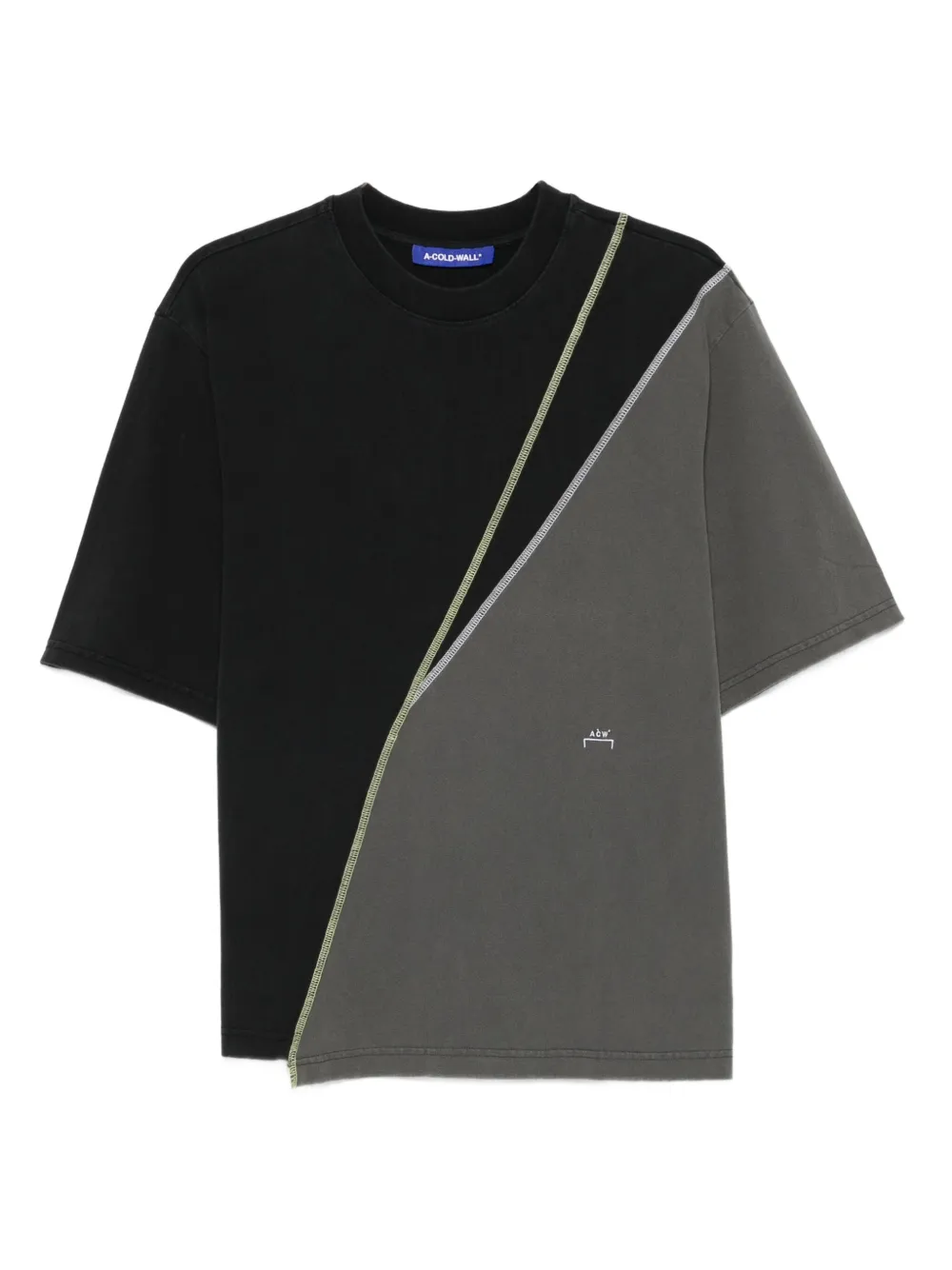 A-COLD-WALL* Spliced panelled T-shirt Zwart