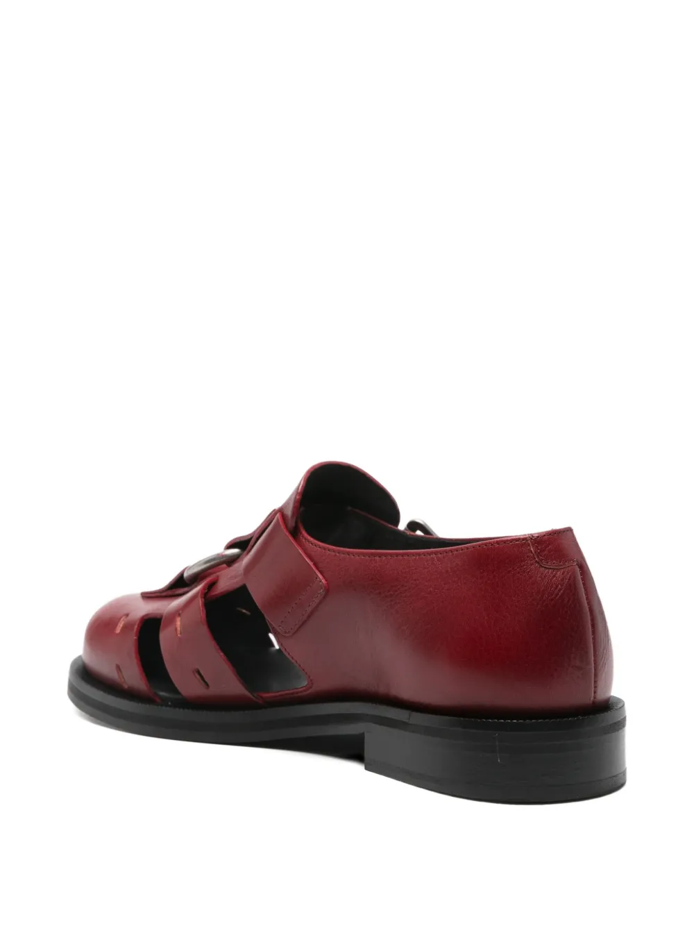 Martine Rose buckle-fastening leather sandals Red