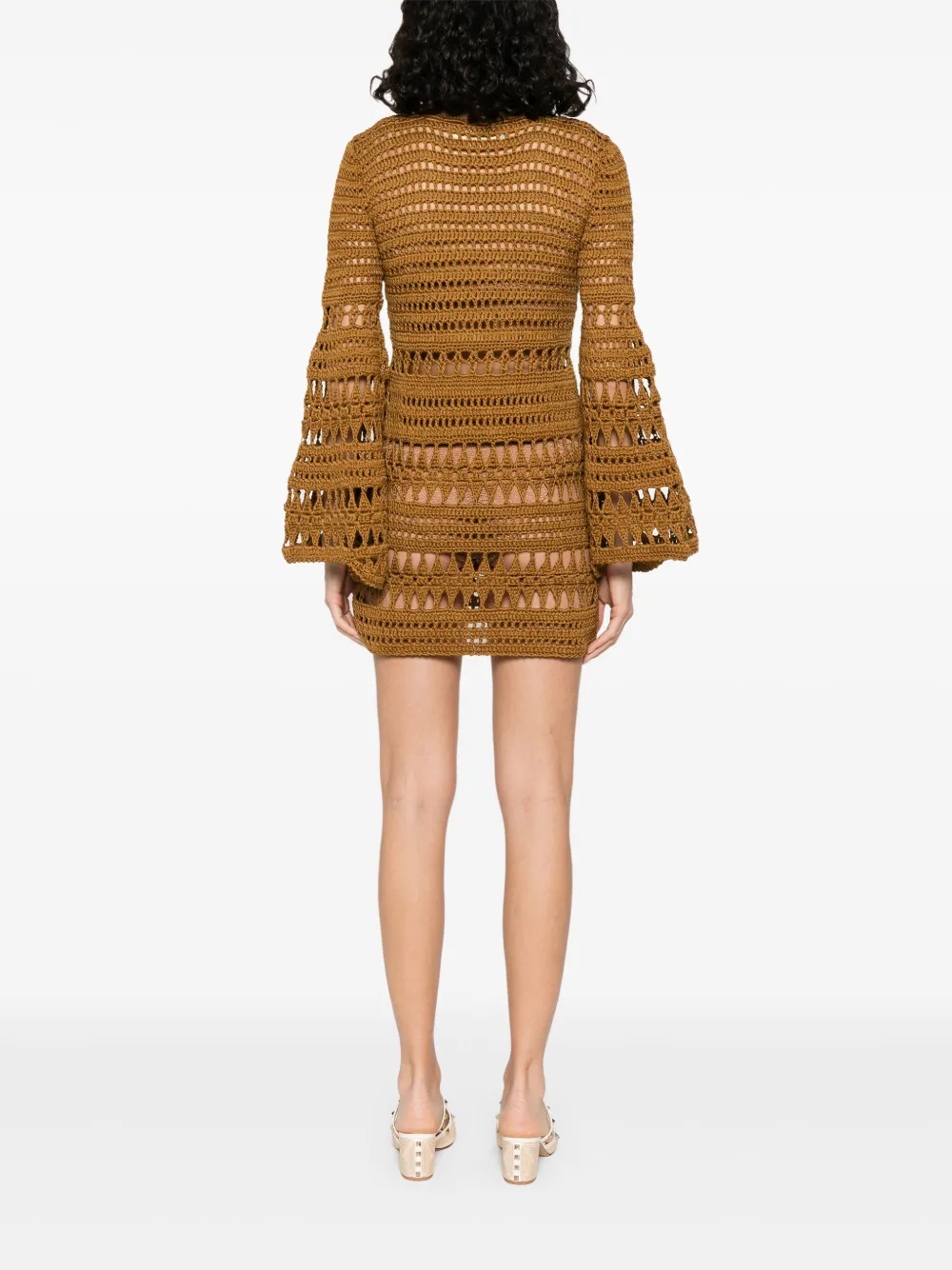 Elie Saab Katoenen jurk Bruin