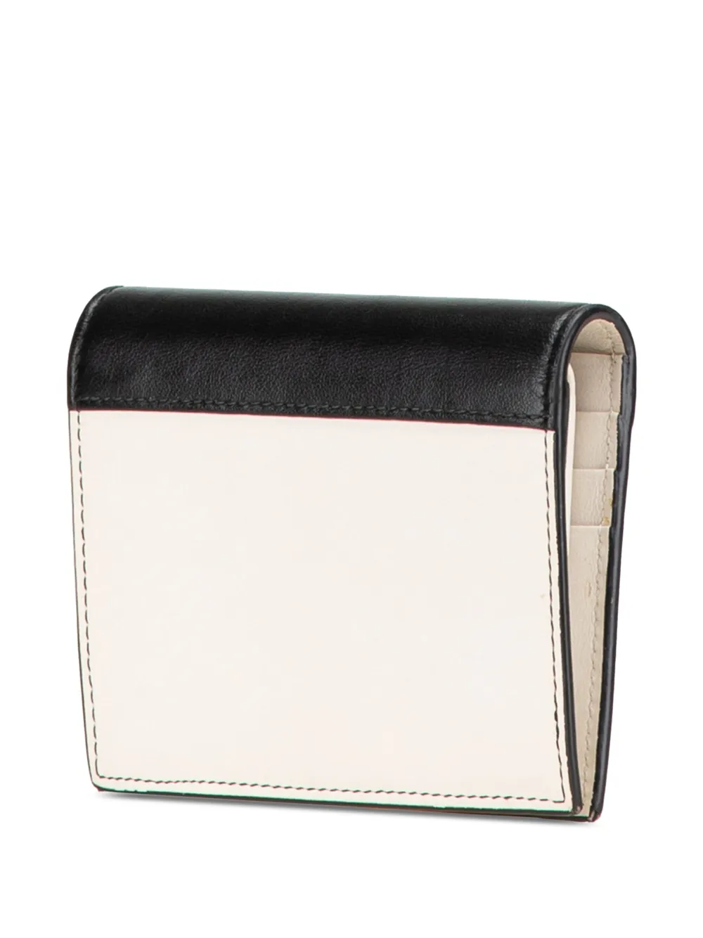 Prada Pre-Owned 2000-2024 Bicolor Leather Bifold Compact Wallet small wallets | Image 2