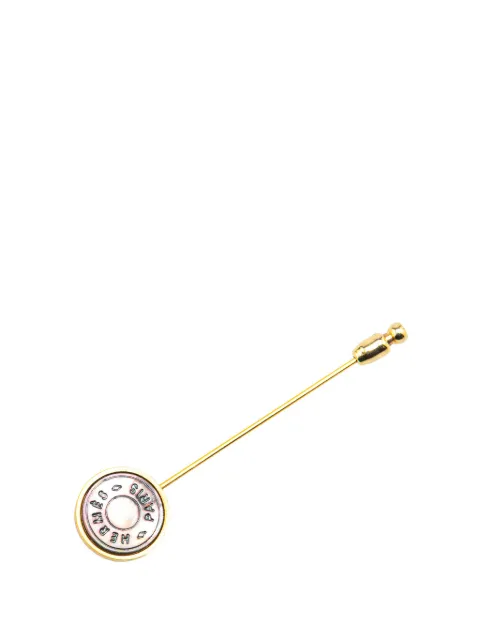 Hermès Pre-Owned 2010-2024 Gold Plated Clou de Selle Stick Pin Brooch costume brooch