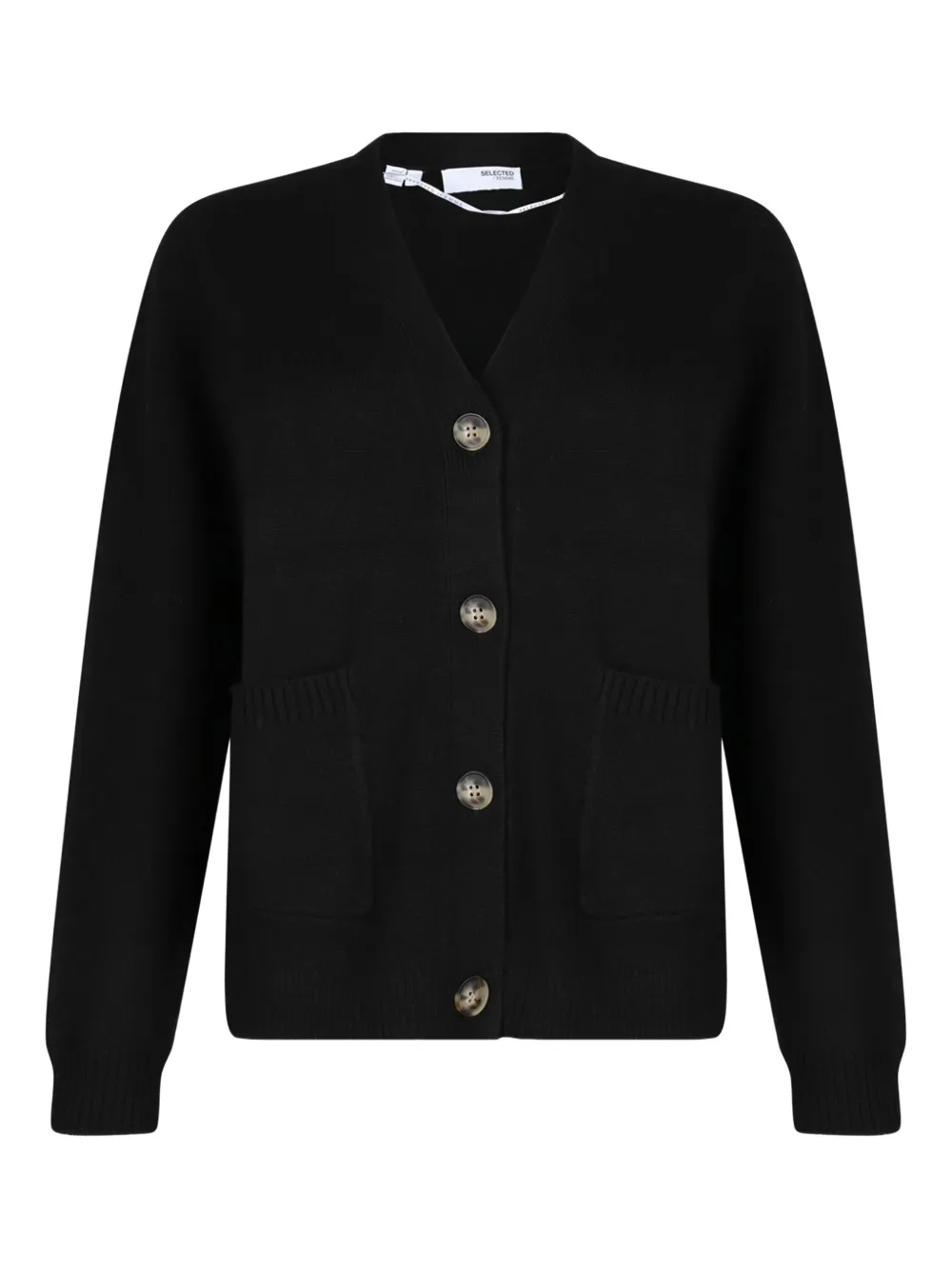 Selected Femme wool cardigan | Black | Image 1