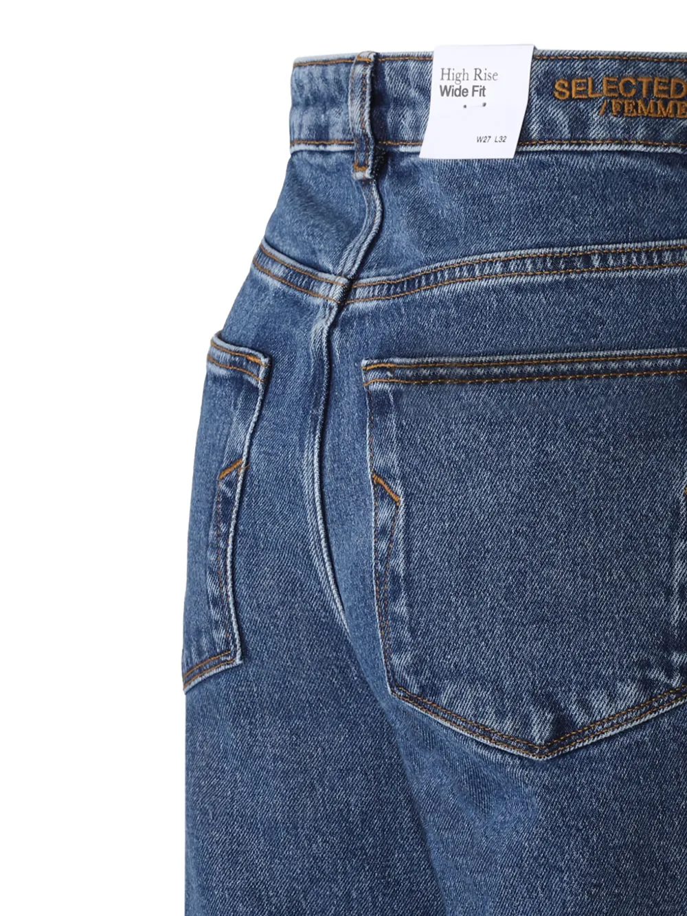 Selected Femme Straight jeans Blauw