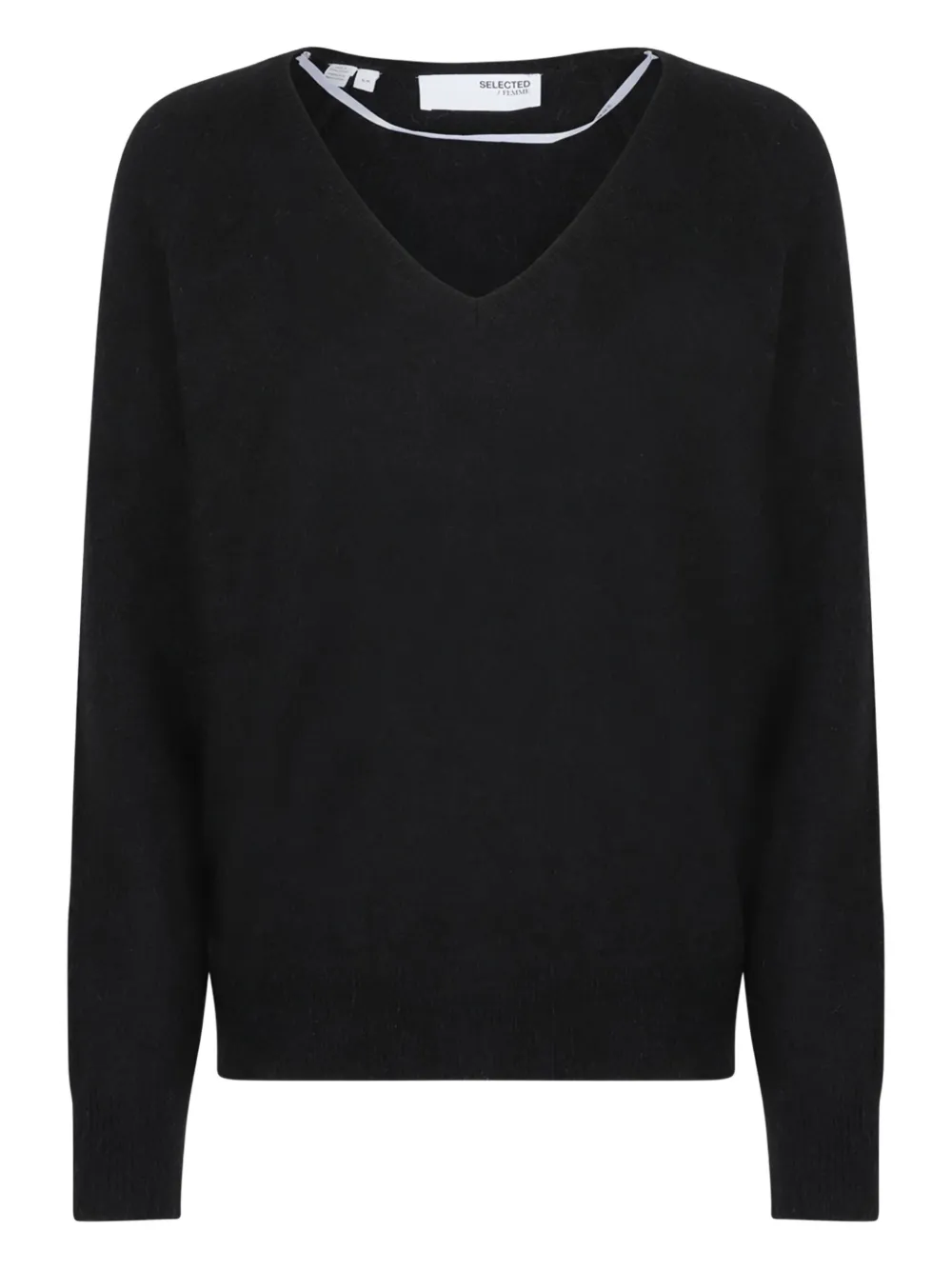 Selected Femme Wool Jumper In Black