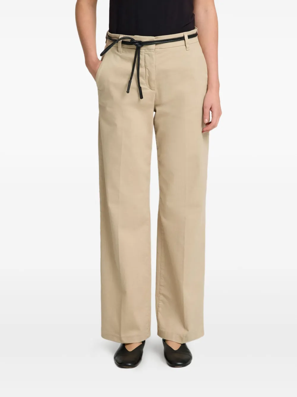 SELECTED belt-loop trousers | Neutrals | Image 1