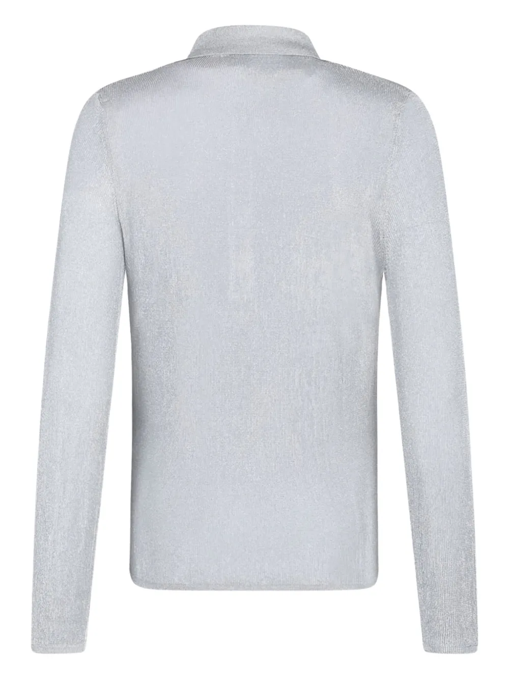 Selected Femme metallic polo top - Grijs
