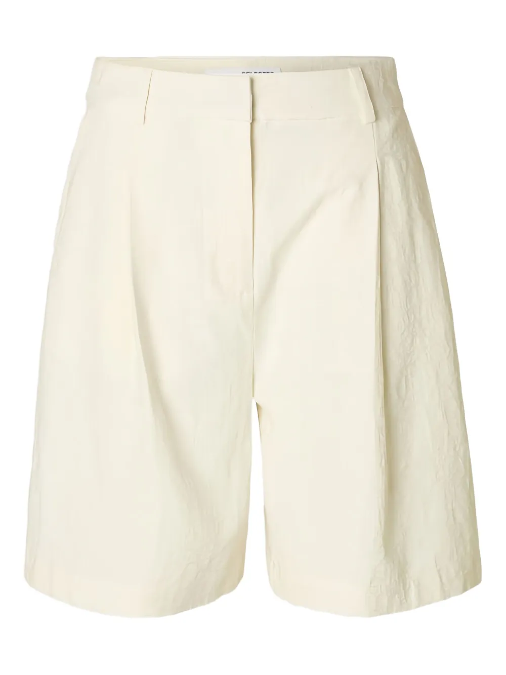 Selected Femme pleated knee-length shorts Beige