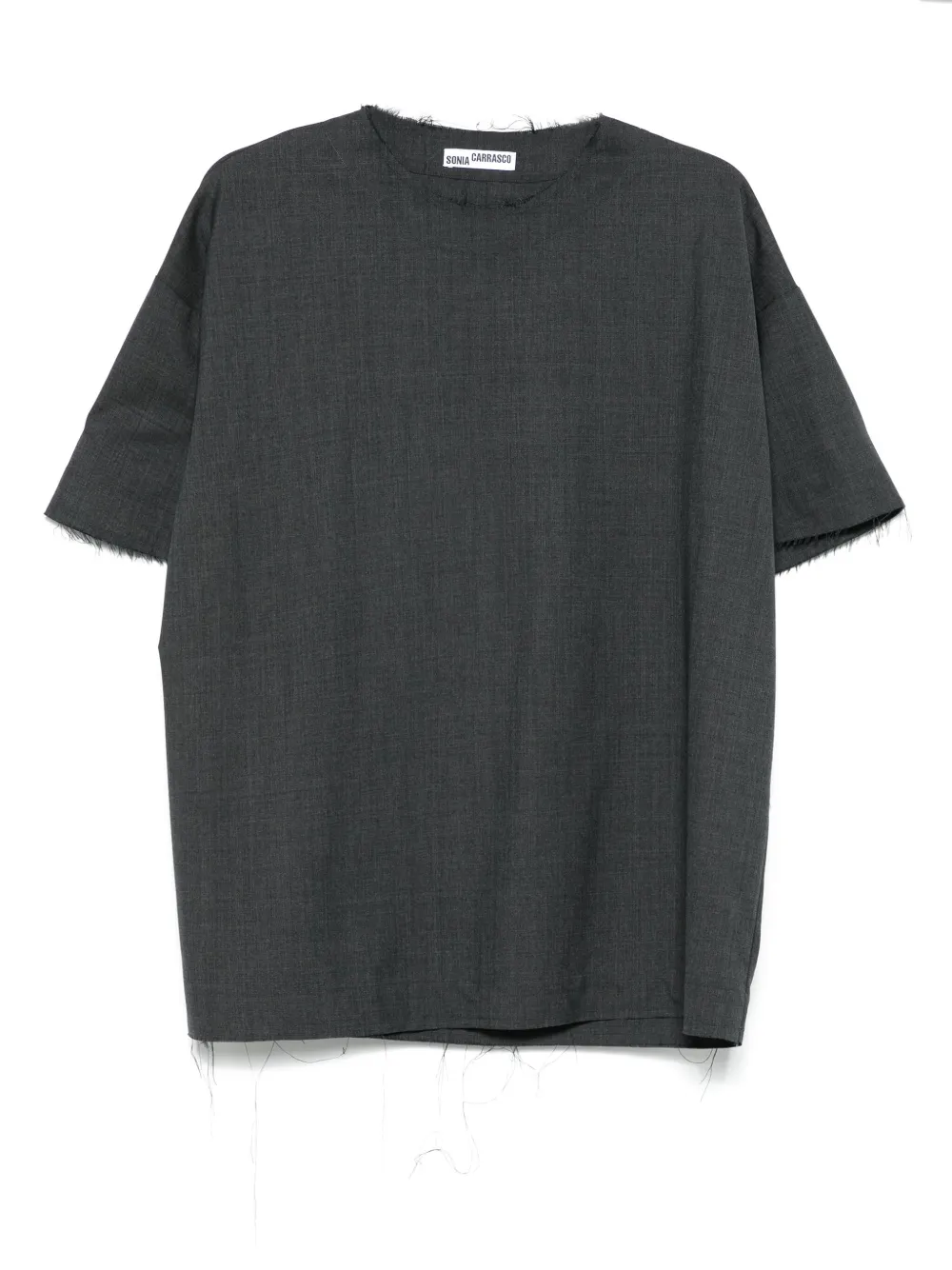 SONIA CARRASCO Top sartoriale gessato - Grigio