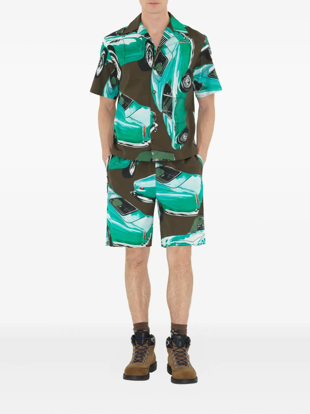 Burberry Overhemd met print - Groen