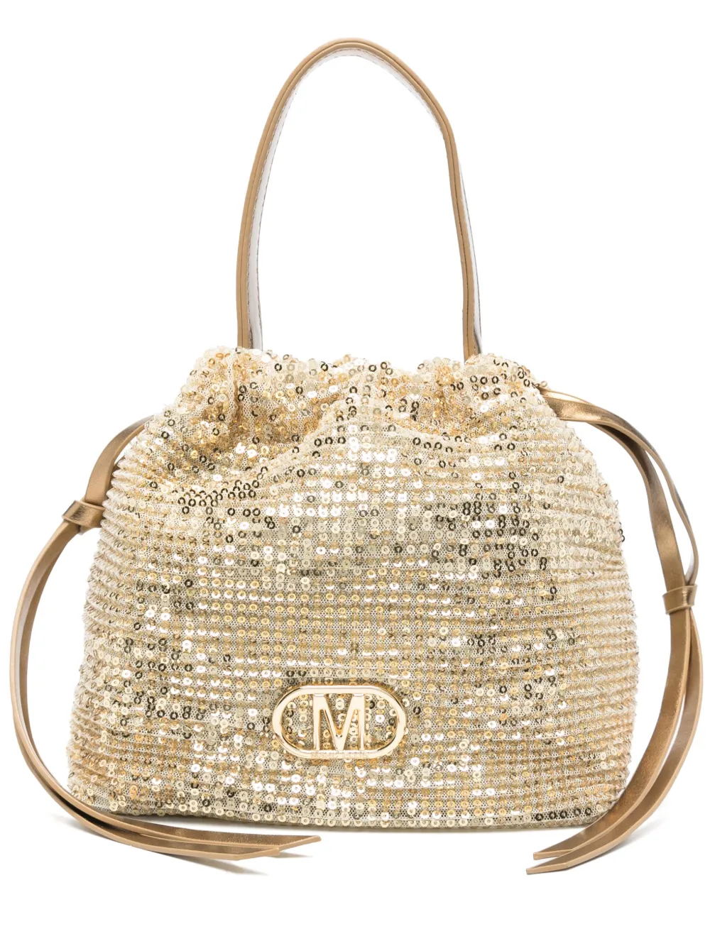 Marc Ellis medium sequin-embellished tote bag | Gold | Image 1