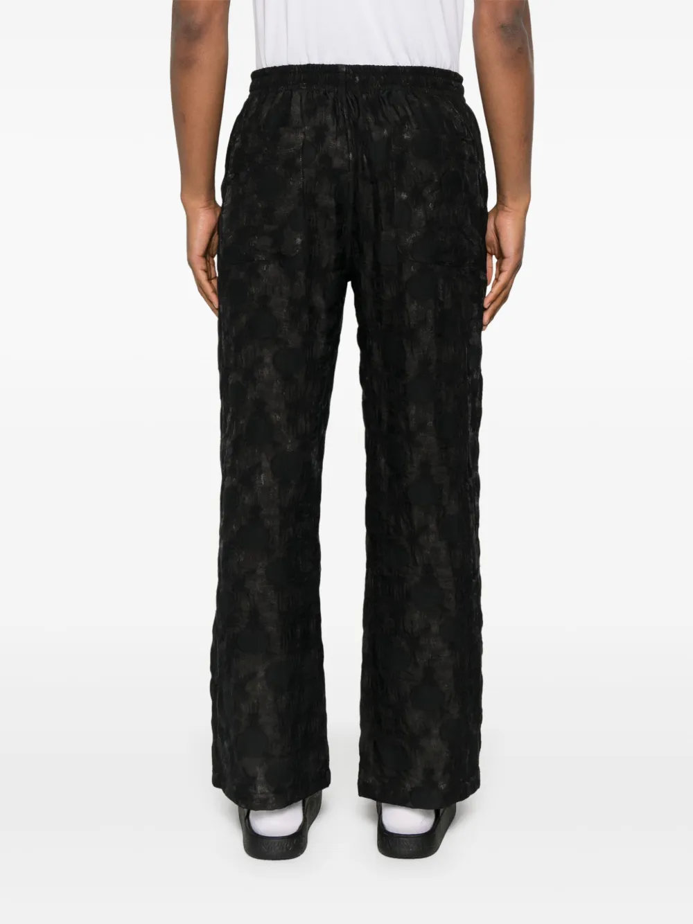 NEEDLES JACQUARD STRAIGHT-LEG TROUSERS 