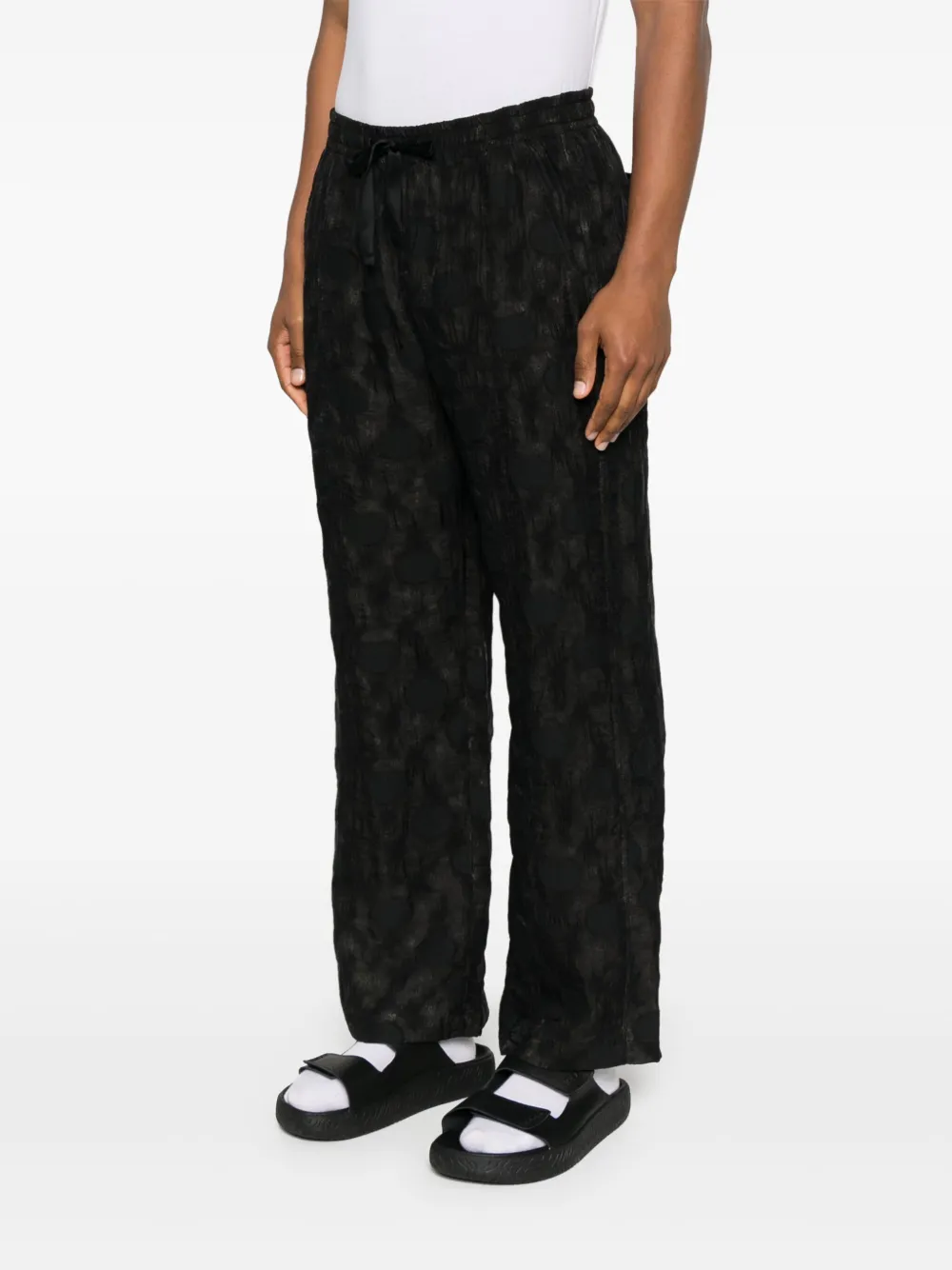 NEEDLES JACQUARD STRAIGHT-LEG TROUSERS 