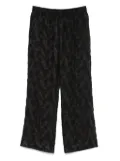Needles jacquard straight-leg trousers - Black
