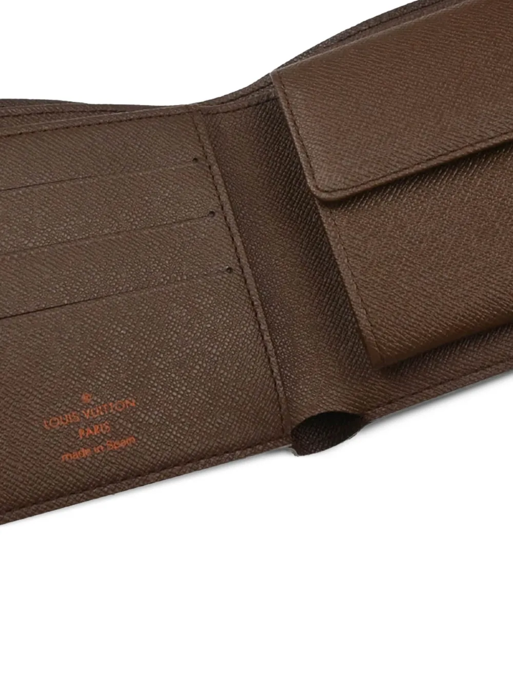 Pre-owned Louis Vuitton Checkered Canvas Wallet In Brown