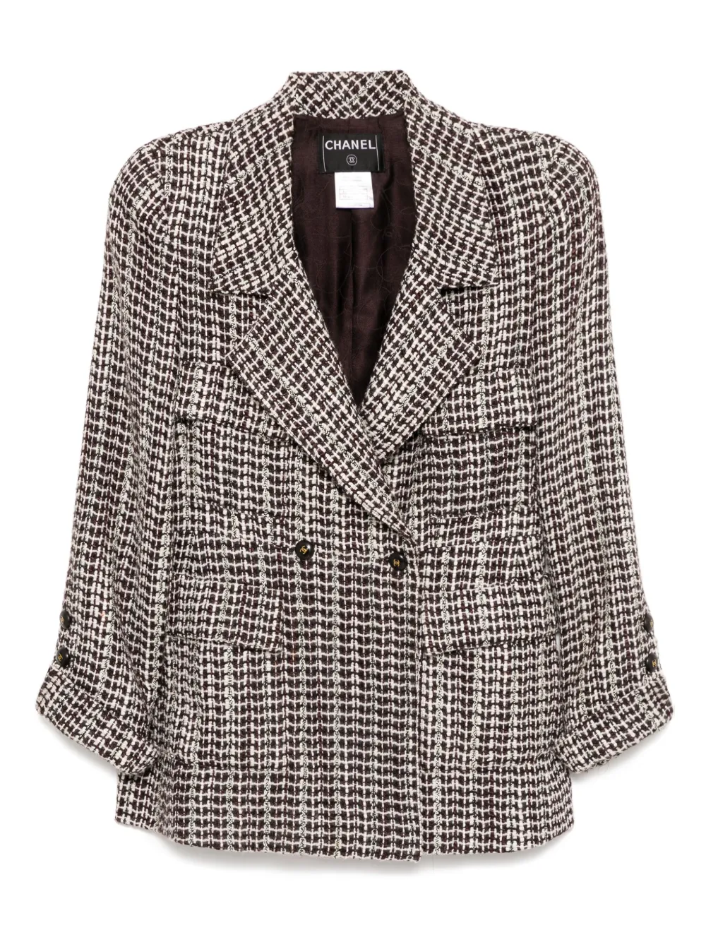 CHANEL Pre-Owned 2001 double-breasted jacket | Brown | Image 1
