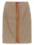 Gucci Pre-Owned 1990-2000s monogram-printed skirt - Brown