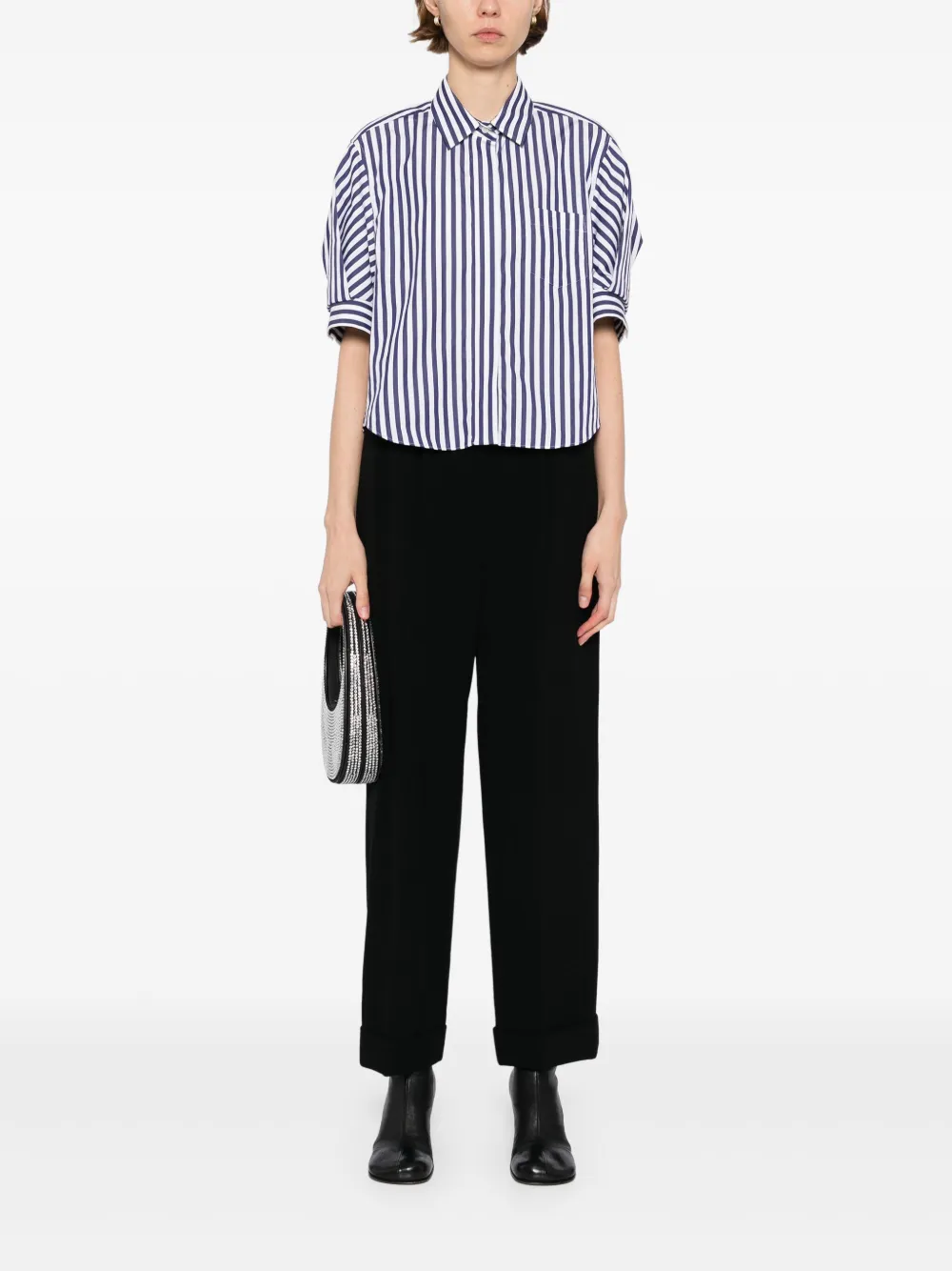 CHANEL Pre-Owned 1995 straight broek - Zwart