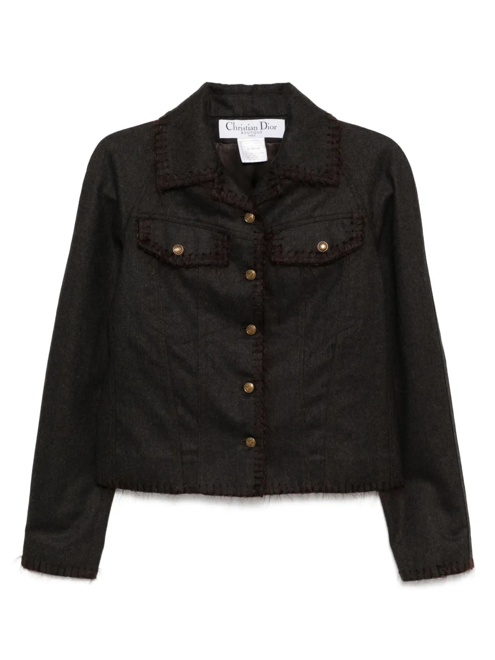Christian Dior Pre-Owned 2000 single-breasted jacket | Brown | Image 1